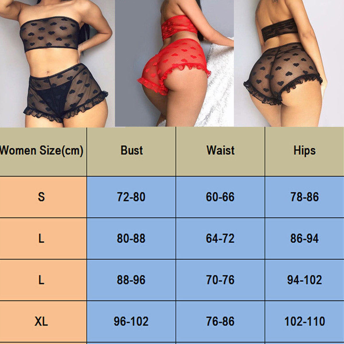 Mesh Sheer  Sexy Lingerie Nightwear Bra Briefs Set