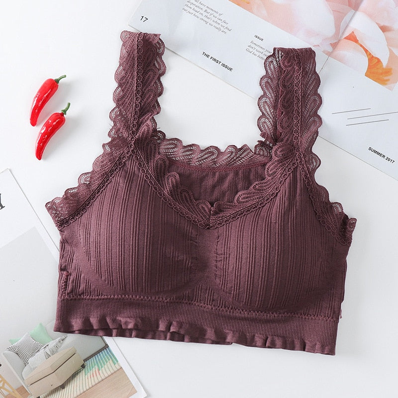 Lace Bra Tops Fashion Cotton