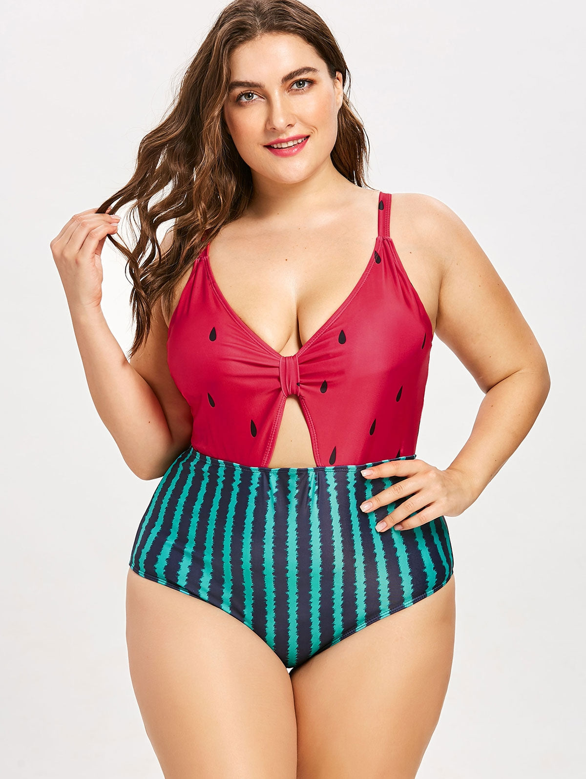 Plus Size Watermelon One Piece Swimsuit