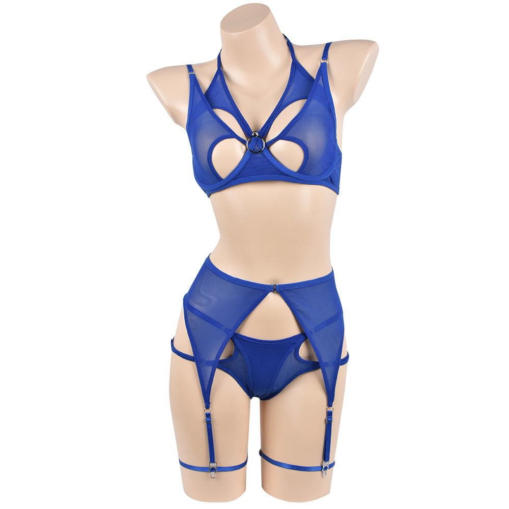 Sexy Mesh Stitching Ladies Sling Sexy Lingerie Four-Piece