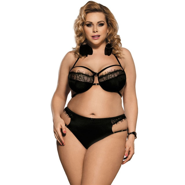 Plus Size Lenceria Sexy Bra Set