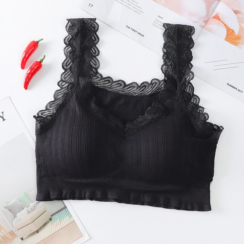 Lace Bra Tops Fashion Cotton