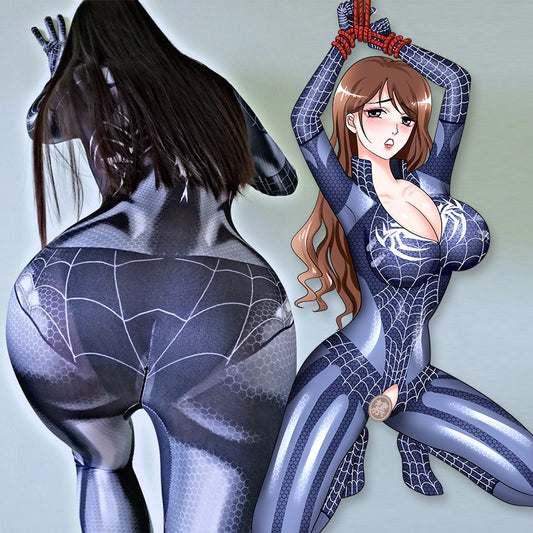 Erotic Lingerie Role-Playing Uniform Temptation Spider-Man  Sexy Zipper Open File Free Off Clothing