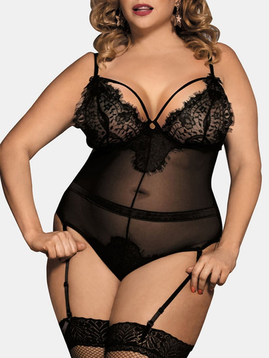 Curvy By Plazena Lace Body Stocking