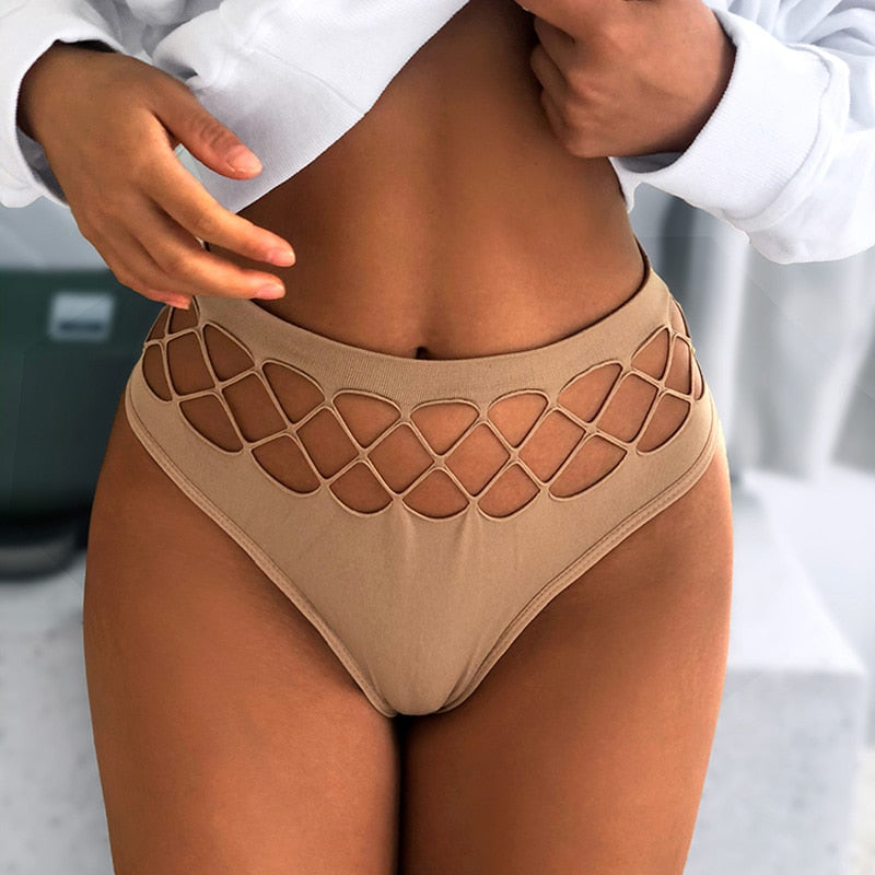 Daily Chic By Plazena Fishnet Waist Thong Panties