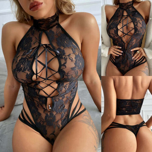 Sinful Elegance By Plazena Body High Neck Body Suit